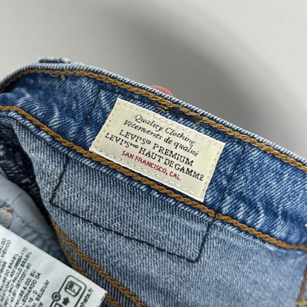 Levis Ribcage Straight Ankle Jeans Blue Womens Size 26 x 29 Waterless Denim High - Picture 9 of 16